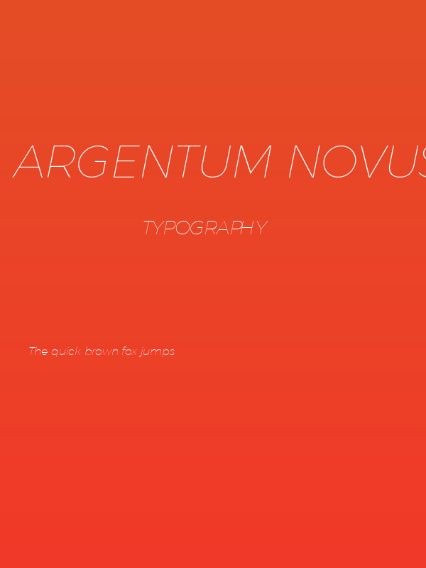 Argentum Novus Thin Italic Poster