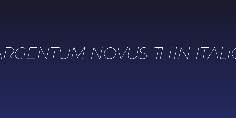 Argentum Novus Thin Italic Social Header