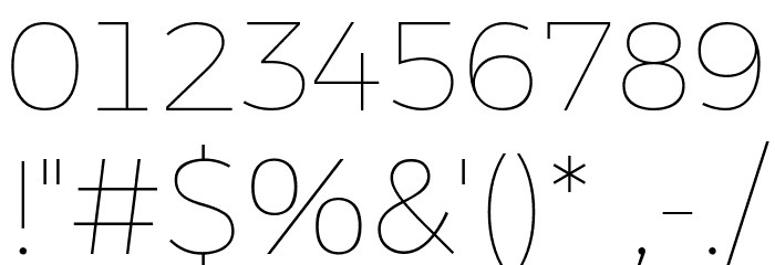 Argentum Novus Thin Font OTHER CHARS