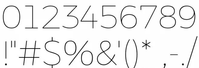 Argentum Novus Thin Font OTHER CHARS