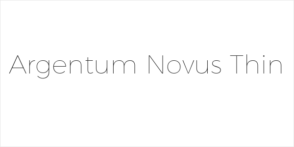 Argentum Novus Thin Logo