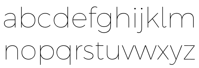 Argentum Novus Thin Font LOWERCASE