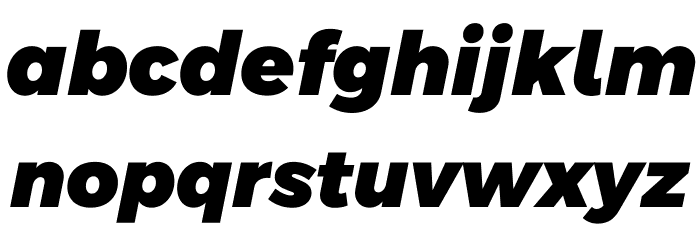 Argentum Sans Black Italic Font LOWERCASE