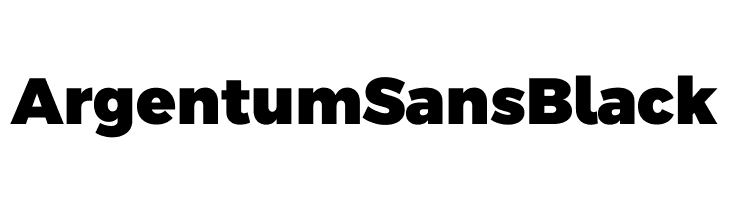 Argentum Sans Black Font