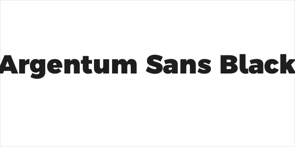 Argentum Sans Black Logo