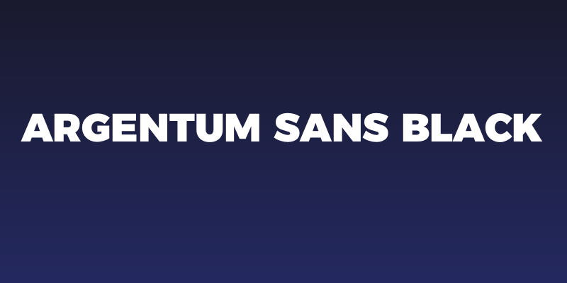 Argentum Sans Black Social Header