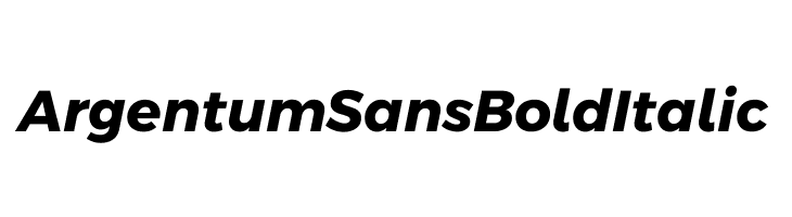Argentum Sans Bold Italic Font