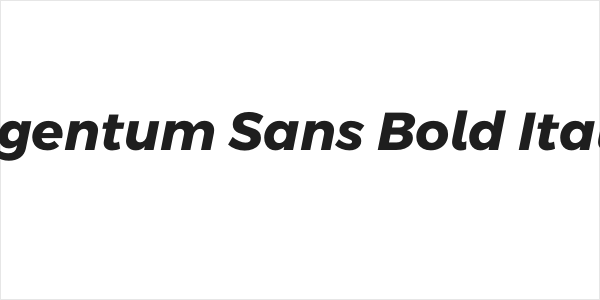 Argentum Sans Bold Italic Logo