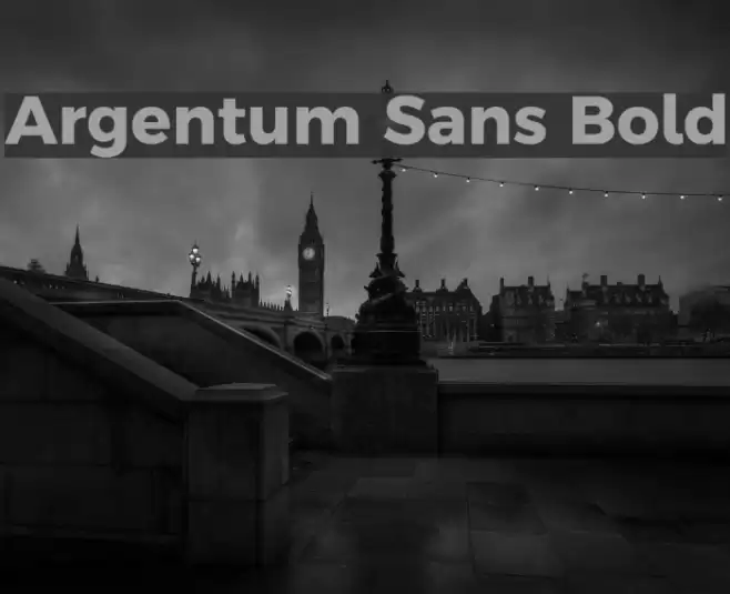 Argentum Sans Bold Font examples