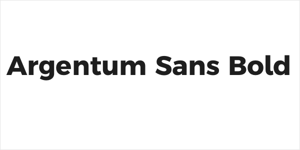 Argentum Sans Bold Logo