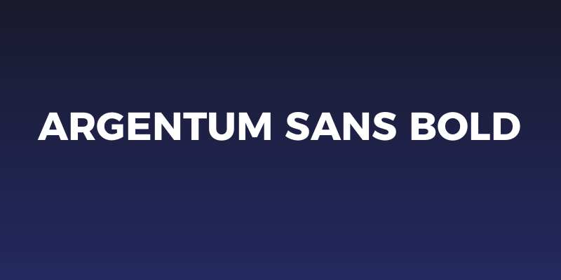 Argentum Sans Bold Social Header