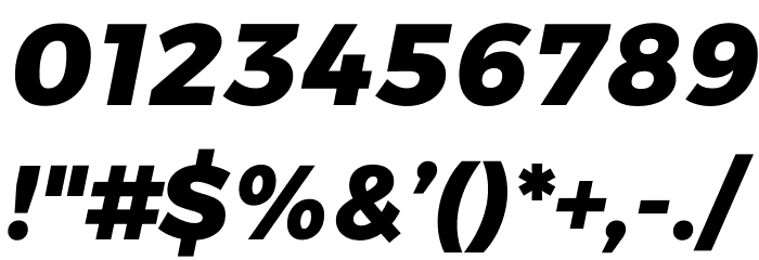 Argentum Sans ExtraBold Italic Font OTHER CHARS