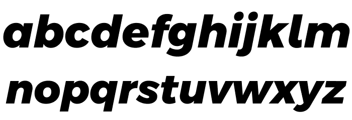 Argentum Sans ExtraBold Italic Font LOWERCASE