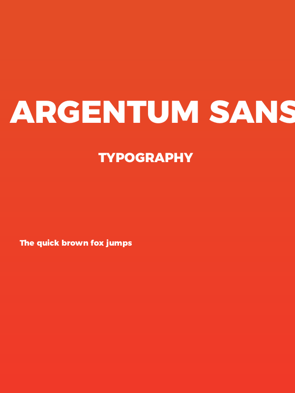 Argentum Sans ExtraBold Poster