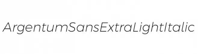 Argentum Sans ExtraLight Italic  नि: शुल्क फ़ॉन्ट्स डाउनलोड