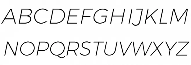 Argentum Sans ExtraLight Italic Fonte MAIÚSCULAS