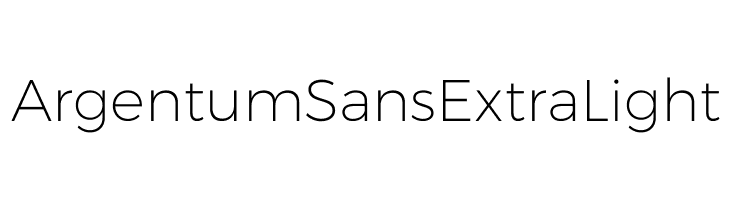 Argentum Sans ExtraLight Font
