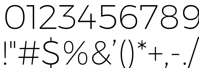 Argentum Sans ExtraLight Font OTHER CHARS