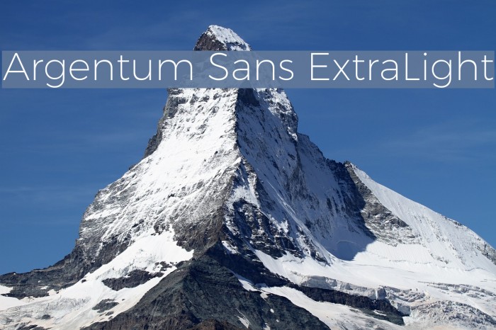 Argentum Sans ExtraLight Font examples