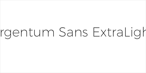 Argentum Sans ExtraLight Logo