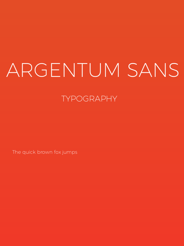 Argentum Sans ExtraLight Poster
