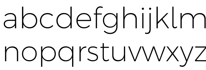 Argentum Sans ExtraLight Font LOWERCASE