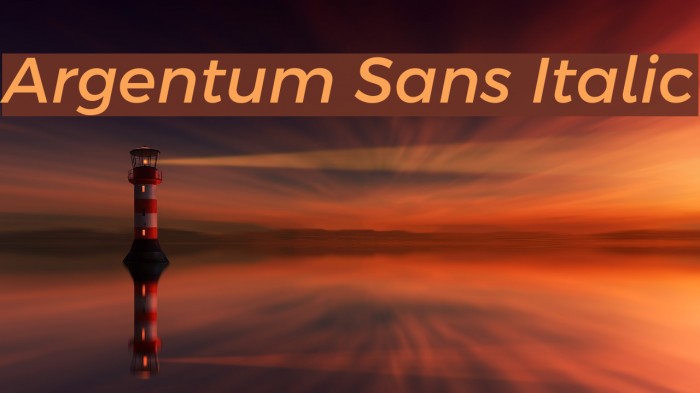 Argentum Sans Italic Font examples