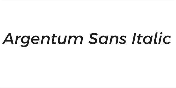Argentum Sans Italic Logo
