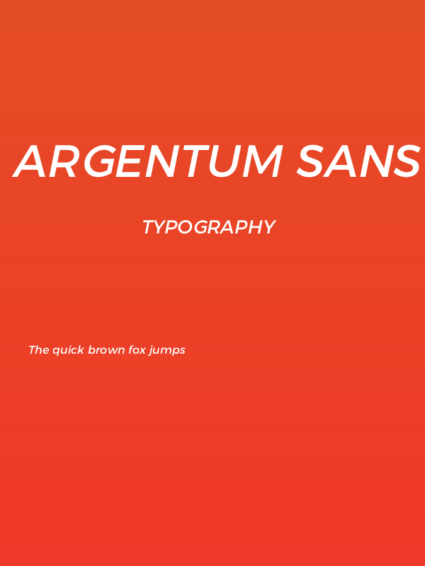 Argentum Sans Italic Poster