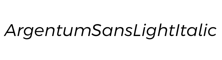 Argentum Sans Light Italic  नि: शुल्क फ़ॉन्ट्स डाउनलोड