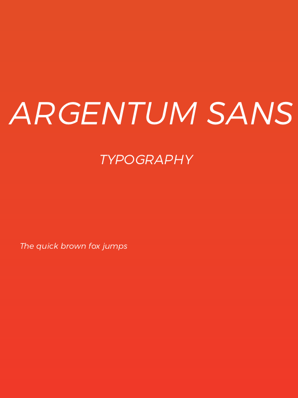 Argentum Sans Light Italic Poster