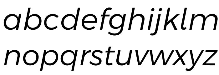 Argentum Sans Light Italic Font LOWERCASE