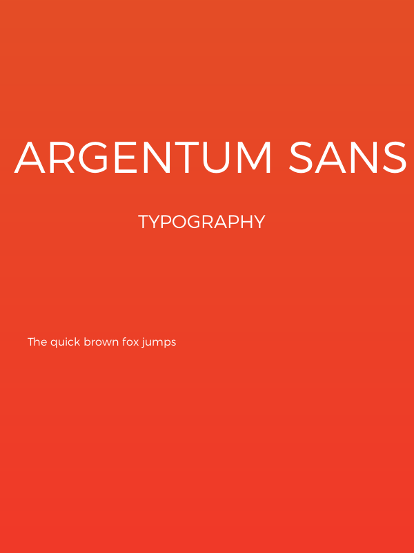 Argentum Sans Light Poster