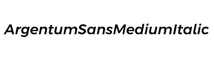 Argentum Sans Medium Italic Font