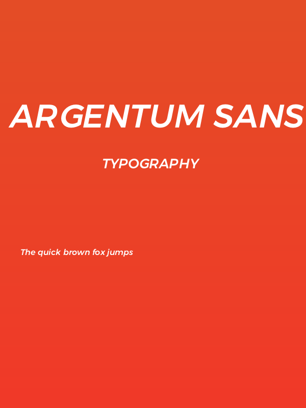 Argentum Sans Medium Italic Poster