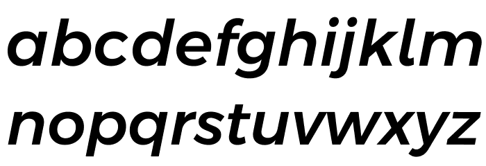 Argentum Sans Medium Italic Font LOWERCASE