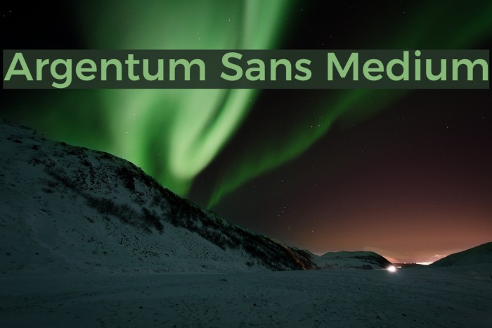 Argentum Sans Medium Font examples