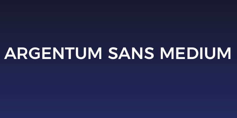 Argentum Sans Medium Social Header