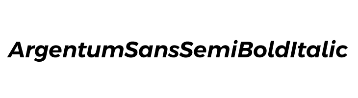 Argentum Sans SemiBold Italic Font