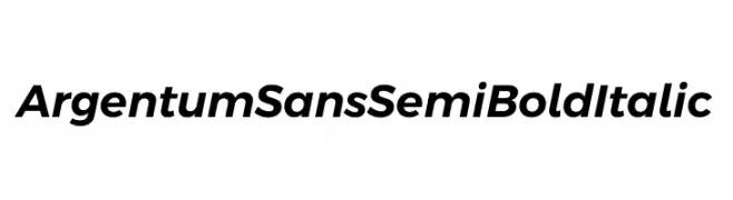 Argentum Sans SemiBold Italic  フリーフォントのダウンロード