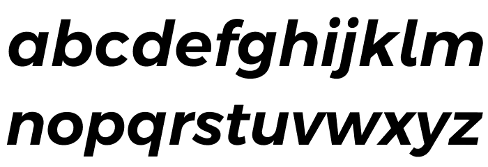 Argentum Sans SemiBold Italic Font LOWERCASE