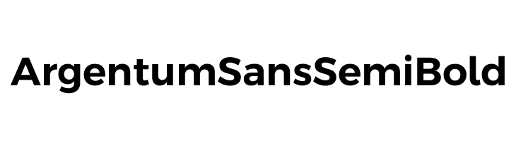 Argentum Sans SemiBold Font