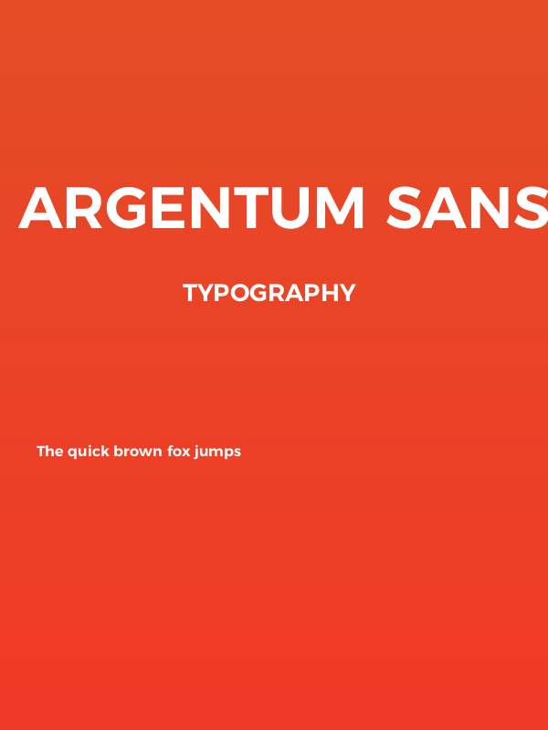 Argentum Sans SemiBold Poster
