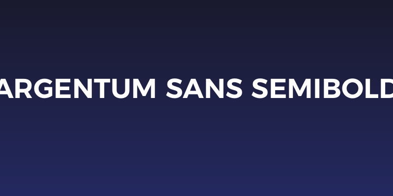 Argentum Sans SemiBold Social Header