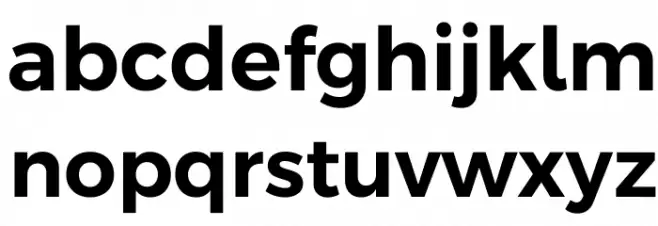 Argentum Sans SemiBold Caratteri MINUSCOLO