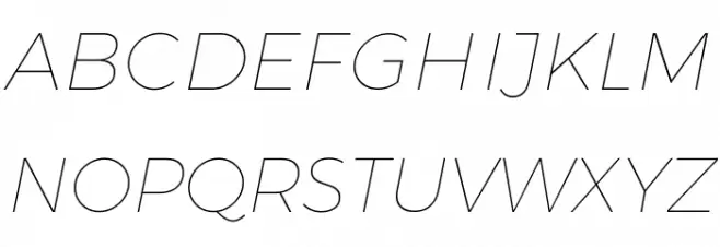 Argentum Sans Thin Italic フォント 大文字