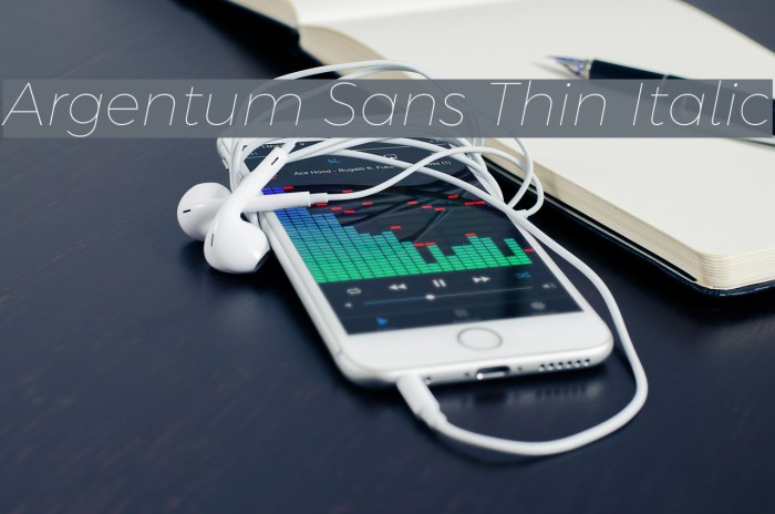 Argentum Sans Thin Italic Font examples