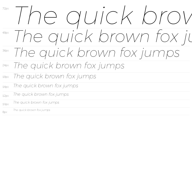 Argentum Sans Thin Italic Waterfall