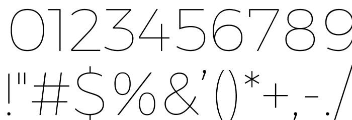 Argentum Sans Thin Font OTHER CHARS