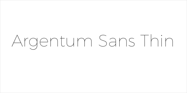 Argentum Sans Thin Logo